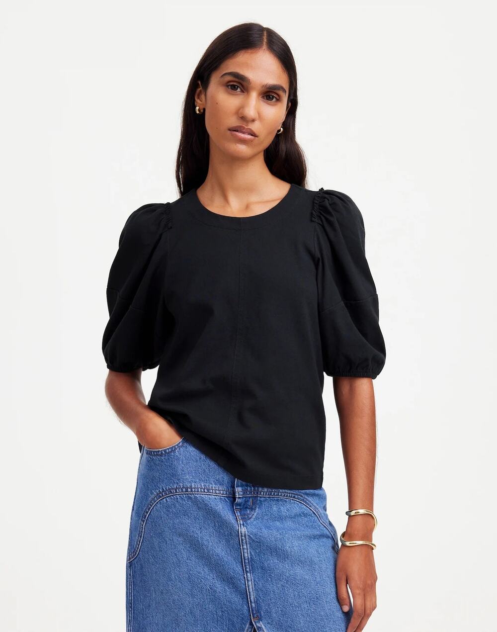 NWT Madewell Puff-Sleeve Tee Size XS